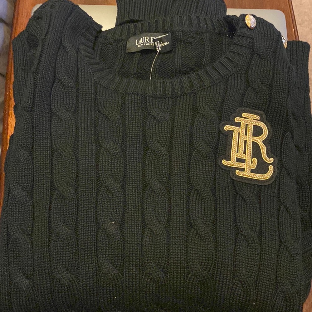 Black polo sweater